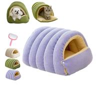 Cozy Monster Cat Bed,Soft and Warm Cats House Tent Bed,Comfortable Plush Pet Cave Beds,Non-Slip Cat Bed Removable Washable for Cats and Small Dogs (Purple, M)