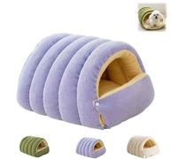 Cozy Monster Cat Bed,Soft and Warm Cats House Tent with Removable Cushion,Warming Cave Anti-Slip Fluffy Pet Bag for Indoor Cats,Kittens & Small Dogs,Washable & Foldable (Purple, M)