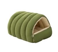 Cozy Monster Cat Bed, Warm Enclosed Cat Cave Bed with Removable Cushion, Cozy Pet House for Indoor Cats, Small Dogs, Winter Home (Green,35 * 30 * 19cm)