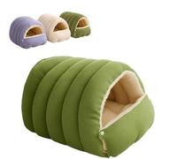 Cozy Monster Cat Bed, Winter Soft Warm Warm Cat House,Hideaway Nesting Pet Cave with Removable Cushion & Anti-Slip Base(A,L)