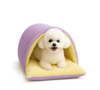 Cozy Monster Katzenbett, Gemütliches Monster-Katzenbett Für Indoor-Katzen, Weiches Und Warmes Katzenhaus-Zeltbett, Abnehmbar Und Waschbar, Für Katzen Und Kleine Hunde (Lila, m 45 * 30 * 19cm)