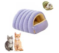 Cozy Monster Lit pour chat, doux et chaud - En polaire douce, antidérapante, amovible et lavable - Pour chats et petits chiens (45 x 30 x 19 cm) - Violet