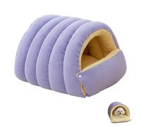 Cozy Monster Lit pour chat, doux et chaud - Grotte d'intérieur pour chat et chat - Tente avec coussin amovible - Pour chats et petits chiens (violet, taille S)