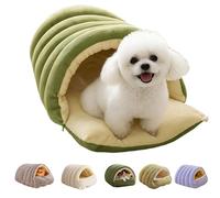 Cozy Monster Lit pour chat, lit en peluche douce pour animal de compagnie avec coussin amovible et lavable, maison cachette d'intérieur chaude pour chats, chatons et petits chiens, base antidérapante