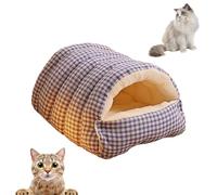 Cozy Monster Lit pour chat, lit pour chat, lit d'intérieur pour chat, tente pour animaux de compagnie avec coussin amovible, nid grotte chaud, lit pour chiots et petits chiens, rembourrage lavable