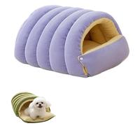 Cozy Monster Panier pour chat, grotte pour animal de compagnie et chat d'intérieur - Doux et chaud - Niche pour chien/chien - Amovible et lavable - Pour chat et petit chien (violet, S)