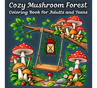 Cozy Mushroom Forest Coloring Book for Adults and Teens: A Whimsical Woodland Coloring Book with Mushrooms, Forest Scenes, Nature Designs and Relaxing Pages for Adults and Teens
