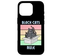 Cozy Mystery Black Cats Rule Cute Smoking Chat dans Une boîte Coque pour iPhone 16 Pro