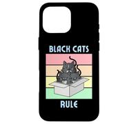 Cozy Mystery Black Cats Rule Cute Smoking Chat dans Une boîte Coque pour iPhone 16 Pro Max