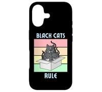 Cozy Mystery Black Cats Rule Cute Smoking Chat dans Une boîte Coque pour iPhone 17