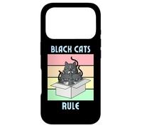 Cozy Mystery Black Cats Rule Cute Smoking Chat dans Une boîte Coque pour iPhone 17 Pro
