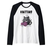 Cozy Mystery Cat Tricote Parce Que Le Meurtre est Une Erreur Manche Raglan