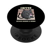 Cozy Mystery Coffee Parce Que Le Meurtre est Une Erreur PopSockets PopGrip Adhésif