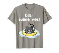 Cozy Mystery Cosy Crime Cat Sleuth Killer Summer Vibes T-Shirt