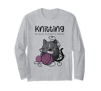 Cozy Mystery Crafting Cat Tricot Parce Que Le Meurtre est Une Erreur Manche Longue