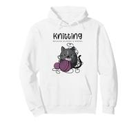 Cozy Mystery Crafting Cat Tricot Parce Que Le Meurtre est Une Erreur Sweat à Capuche