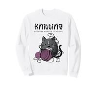 Cozy Mystery Crafting Cat Tricot Parce Que Le Meurtre est Une Erreur Sweatshirt