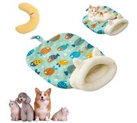 Cozy Nest for Pet,Cozy Pet Nestfor Catsand Dogs,Cat Sleeping Bagfor Indoor,Soft Plush Cats Sack Self Warming Kitten Bed Cave, 360°Wrap Comfortable Pet Sleeping Bag (Green)