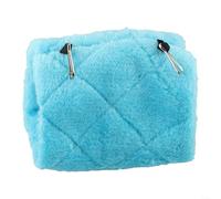 Cozy Nichoir d'oiseau à suspendre en peluche pour perroquets et petits oiseaux Retraite confortable Favorise un comportement naturel Facile à installer 3 tailles Bleu gris (S-bleu)