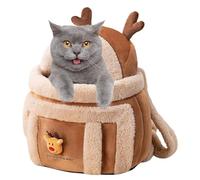 Cozy Pet Carry Bag, Design Pet Backpack, Breathable Warm Cat Container for Cats, Small Dogs, Ergonomic and Comfortable Front Pack, Pack Dog Carrier, Plush, 40x32x2cm