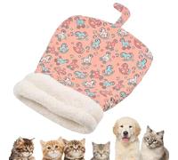 Cozy Pet Nest for Cats and Dogs, 2 Sizes Soft Cat Sleeping Bags for Indoor, Portable Self-Warm Pet Nest for Cats Small Dogs (#5,14 * 18in)