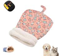 Cozy Pet Nest for Cats and Dogs, Cat Sleeping Bag for Indoor Cats Autumn Winter with Pillow, Washable Warm Cat Cave Bed, Portable Pet Nest, for Indoor Cats&Small Dogs (Pink,18 * 22in)