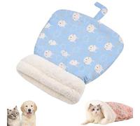 Cozy Pet Nest for Cats and Dogs, Soft Cat Dog Sleeping Bag, Portable Pet Nest, Semienclosed Cat Sleeping Bag Bed, for Indoor Cats Small Dogs (Blue,14 * 18inch)