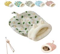 Cozy Pet Nest for Cats and Dogs, Soft Cat Dog Sleeping Bag, Self Warming Pet Hideway Sleeping Portable Pets Bed, Four Season Universal Washable, Semi-Enclosed Design (Vert foncé, 18 * 22inch)
