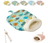 Cozy Pet Nest for Cats and Dogs, Soft Cat Dog Sleeping Bag, Self Warming Pet Hideway Sleeping Portable Pets Bed, Four Season Universal Washable, Semi-Enclosed Design (vert clair, 18*22inch)