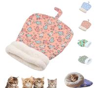 Cozy Pet Nest for Cats and Dogs, Soft Cat Dog Sleeping Bag, Self-Warming Pet Nest, Semi Enclosed Warm Pets Sleeping Bag, Portable Pets Nests, for Cats & Small Dog (Pink Trojan,L)