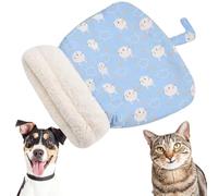 Cozy Pet Nest for Cats and Dogs, Soft Plush Cat Cave Bed, Semi-Enclosed Design, Portable Pet Nest with Pillow, Small Dog Cat Bed for All Seasons Indoor (Blue,Large)