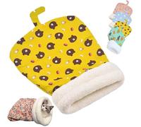 Cozy Pet Nid pour chats et chiens, sac de couchage mignon 2025 pour chats d'intérieur, lit en peluche douce, grotte de sommeil chaude pour l'automne et l'hiver (jaune, 55 x 45 cm/21,6 x 17,7)