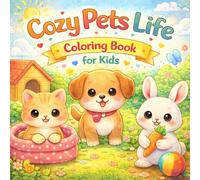 Cozy Pets Life Coloring Book for Kids: Cute & Easy Coloring Pages with Adorable Pets and Animals, Big Simple Designs for Fun, Relaxation & Creativity