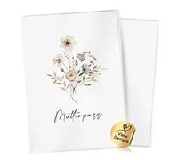 Cozy Racoon Étui pour carnet de maternité en 3 pièces pour carnet de maternité allemand - Étui de qualité supérieure pour votre carnet de maternité, Bouquet de fleurs, Deutschland Mutterpass