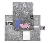 Cozy Racoon Étui pour carnet de maternité en feutre - Fabriqué en Allemagne - Avec poches intérieures pour carte d'assurance et images ultrasoniques - Cadeau personnalisé pour les femmes enceintes, 50