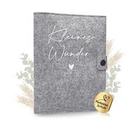 cozy racoon Étui pour carnet de maternité fabriqué en Allemagne - Avec poches intérieures pour carte d'assurance et images échographiques - Cadeau personnel pour les femmes enceintes