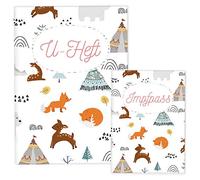 Cozy Racoon Lot de 3 étuis pour carnet de vaccination et carnet de vaccination Motif animaux