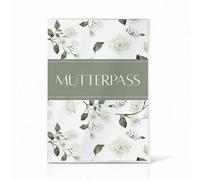Cozy Racoon Lot de 3 housses pour carnet de maternité allemand - Étui de qualité supérieure pour votre carnet de maternité - Design fleurs blanches (sans personnalisation)