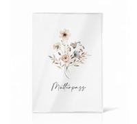 cozy racoon Lot de 3 housses pour carnet de maternité allemand - Étui de qualité supérieure pour votre carnet de maternité - Motif bouquet de fleurs (sans personnalisation)