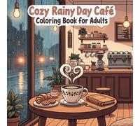 Cozy Rainy Day Café Coloring Book for Adults