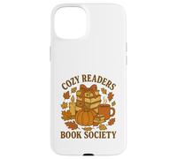 Cozy Readers Book Society Vintage Fall Books & Pumpkin Coque pour iPhone 15 Plus