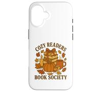 Cozy Readers Book Society Vintage Fall Books & Pumpkin Coque pour iPhone 16
