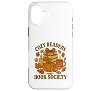 Cozy Readers Book Society Vintage Fall Books & Pumpkin Coque pour iPhone 16 Plus