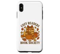 Cozy Readers Book Society Vintage Fall Books & Pumpkin Coque pour iPhone XS Max