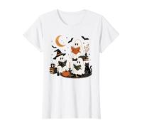 Cozy Reading Ghosts Rat de bibliothèque d'halloween T-Shirt Graphique avec Valeur
