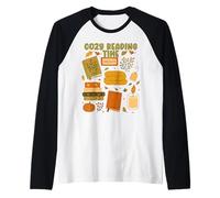 Cozy Reading Time Book Lover Hygge Art Manche Raglan