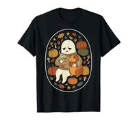 Cozy Sad Ghost Cochon d'Inde Automne Halloween Amoureux de café T-Shirt