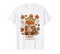 Cozy Season Cute Fox Automne et Automne Thanksgiving T-Shirt Graphique avec Valeur