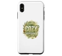 Cozy Season Watercolor Evergreen Wreath with Mug Coque pour iPhone XS Max