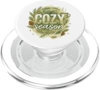 Cozy Season Watercolor Evergreen Wreath with Mug PopSockets PopGrip pour MagSafe